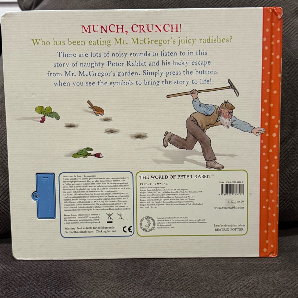 Sound Story Book Tale Of Peter Rabbit Hard Cover - Picture 3 of 6